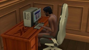 Indian Stepson masturbating in front of computer &vert; StepMom catches him and fuck with her stepson