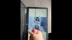 Cumtribute on Cute Girl.