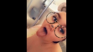 Snapchat Filter and Sucking Dildo