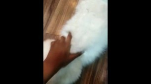 Lily Strokes her White Pussy Aggressively