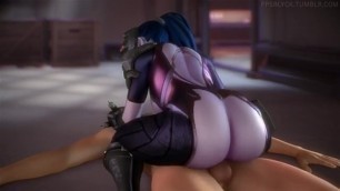 Widowmaker Bouncing on a Cock