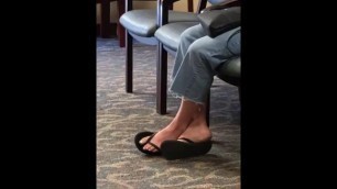 Candid Blonde Feet at Doctor