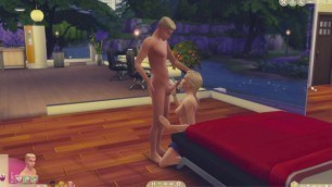 SIMS 4 - WICKED WHIMS - Holly Bangs a Blonde Guy