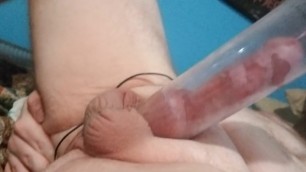Pumping my Dick with a Dildo in my Ass