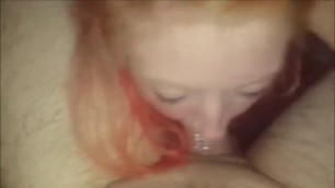 Redhead Doll Sucking Cock POV