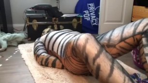 Tiger Zentai Bondage