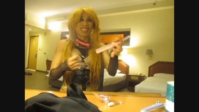 Satanic Sissy Slut Dolled Up And Plugged