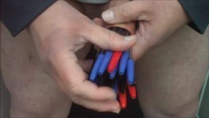 19 pens in foreskin - 9 videos