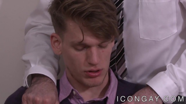 Passionate anal fucking at the office with handsome gays