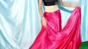 SATIN SILK SAREE FOR DICK HANDJOB