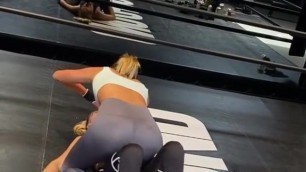 Cara Delevingne wrestling another hot blonde
