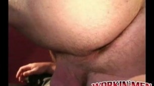 Chubby guy masturbates and shoots big load on a dinner plate