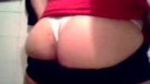 Hot crossdresser bitch spanking her own ass