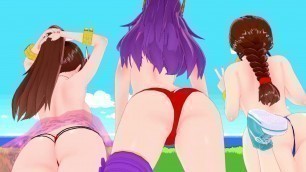 Athena, Yuri and Mai show their juicy bodies, tits and pussy