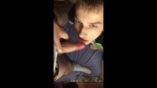 Young boy sucks daddy