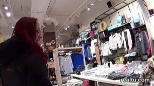 Adorable czech girl was tempted in the mall and rode in pov