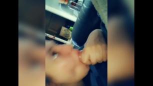 Deepthroat Sucking Dick on my BF Parents Couch trying not to get Caught