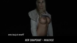 Blonde Fucked In Car Cumshoted HER SNAPCHAT - MIAXXSE