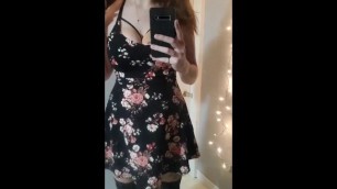Girl with Pigtails Teaseing in Short Dress