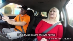 Huge Tits Granny Bangs Driving Instructor