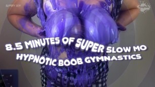 MESMERING SLOW MO HUGE TITS COVERED IN PURPLE SLIME